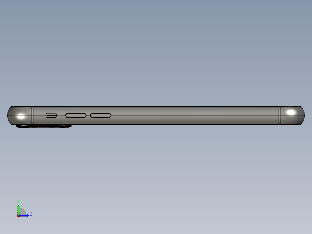 IPHONE11 ProMAX手机模型左视图