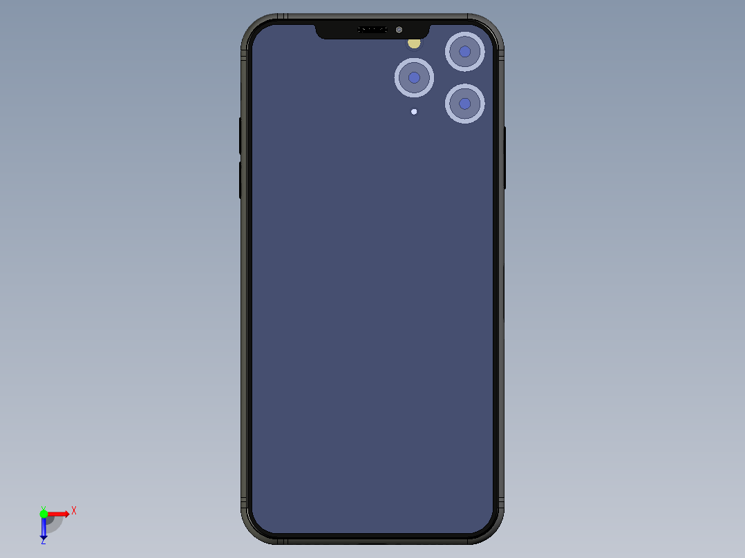 IPHONE11 ProMAX手机模型俯视图