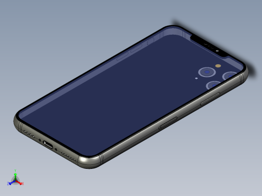 IPHONE11 ProMAX手机模型正等轴测缩略图