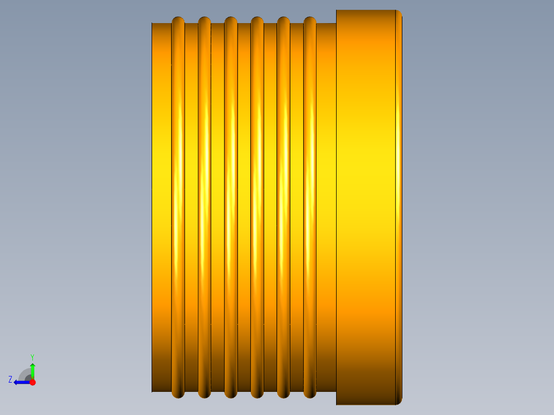 汽车减震器设计与仿真含NX三维仿真及7张CAD图右视图