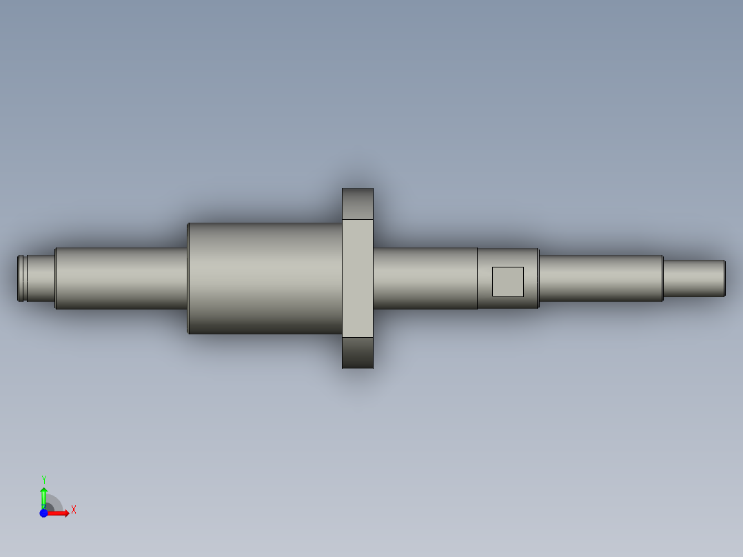 SFUR2005-DFC7-228-P1滚珠丝杠前视图