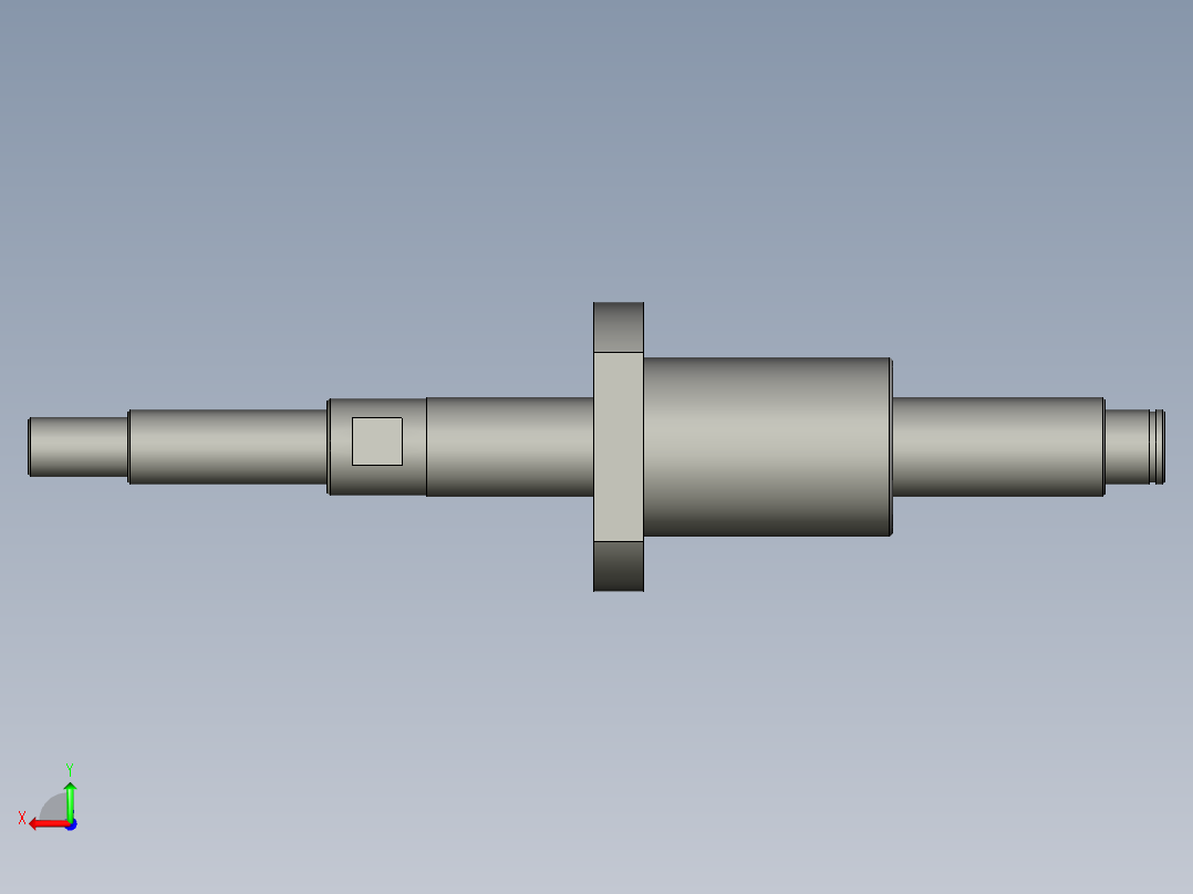 SFUR2005-DFC7-228-P1滚珠丝杠后视图