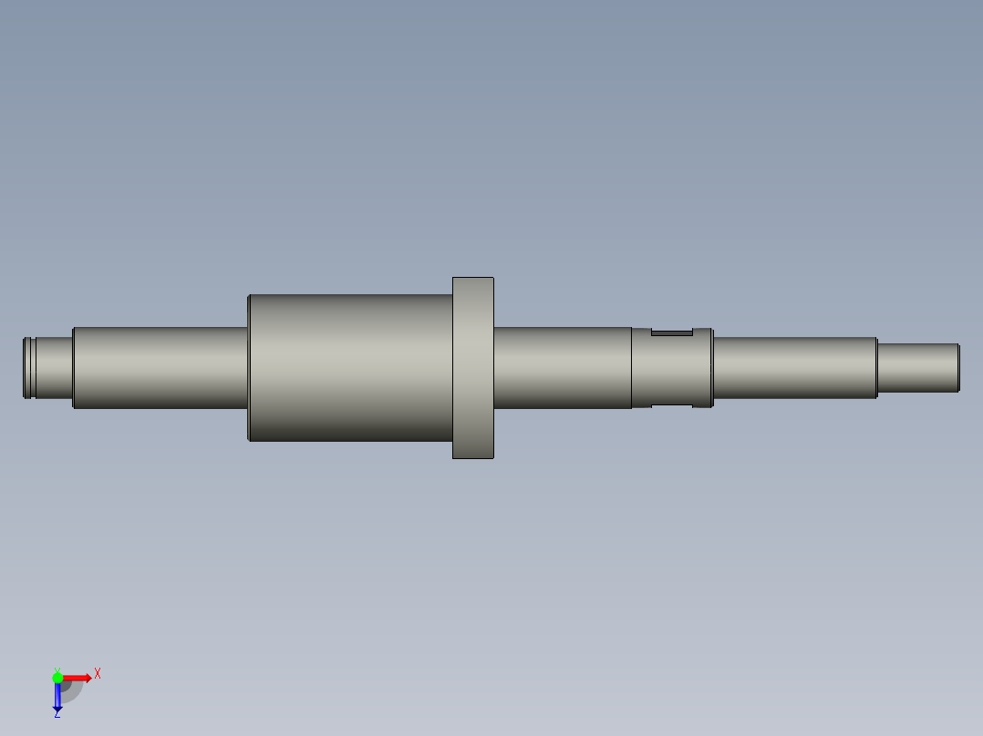 SFUR2005-DFC7-228-P1滚珠丝杠俯视图
