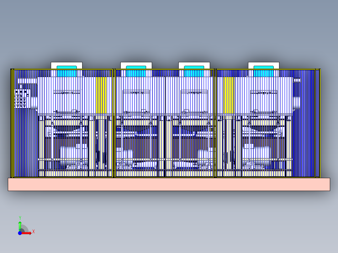 大型除水设备设计前视图