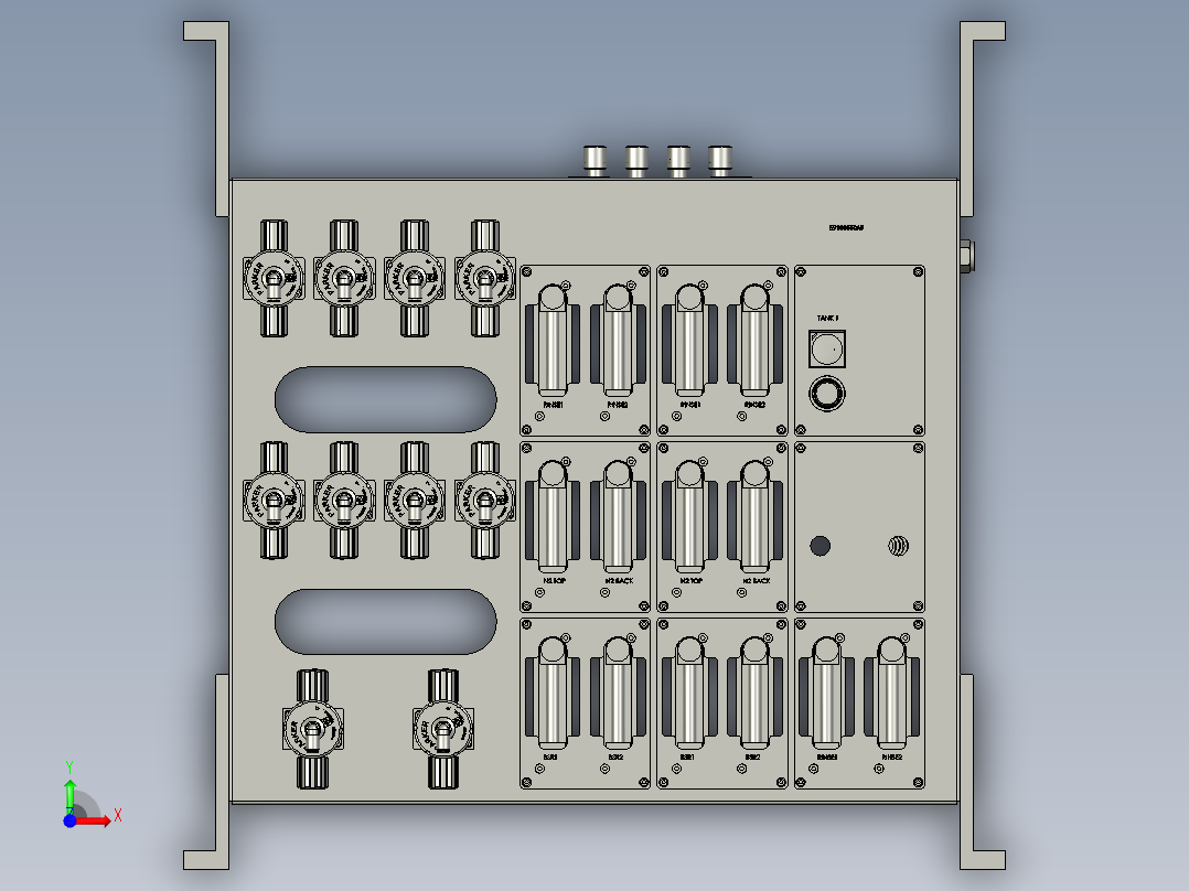 76071344-漂洗液药液阀安装组件前视图