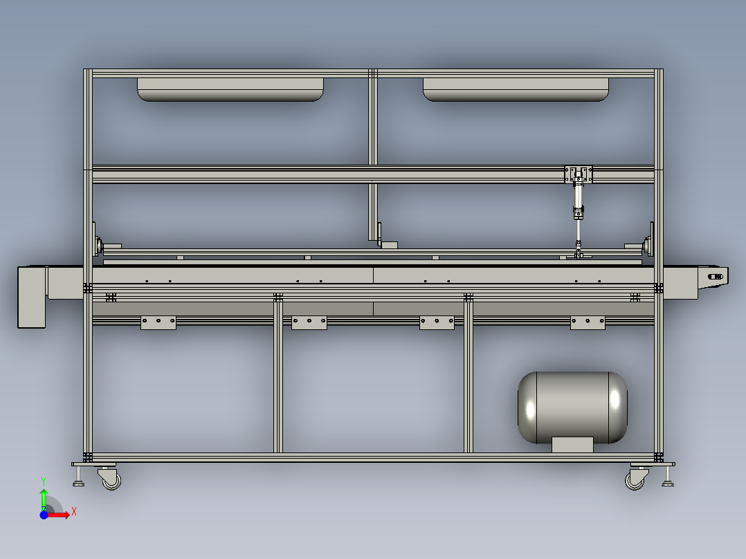 裁断机收料平台前视图