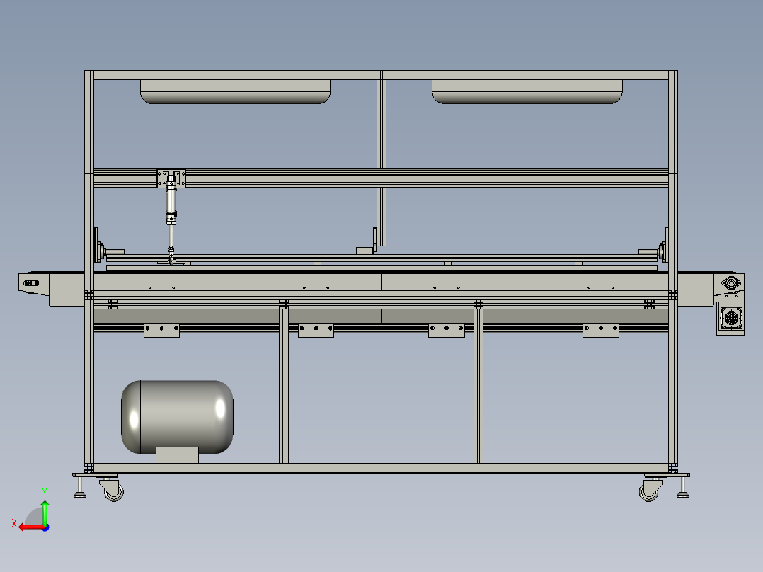 裁断机收料平台后视图