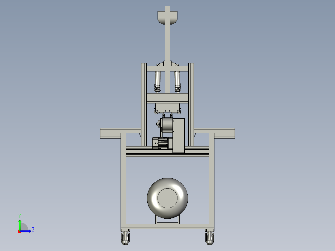 裁断机收料平台左视图