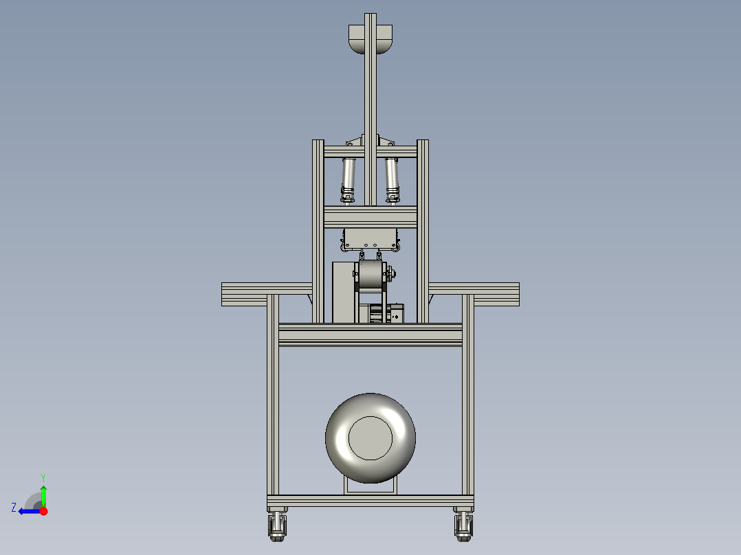裁断机收料平台右视图