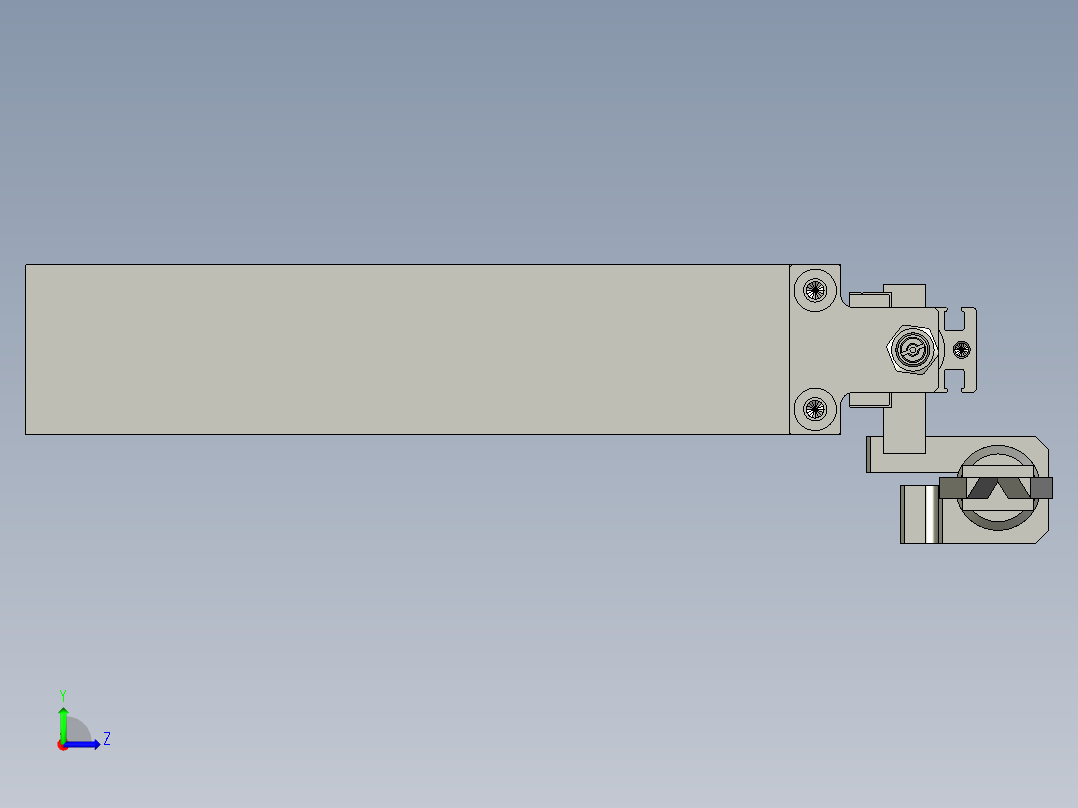 云母绕线机线抹平机构左视图