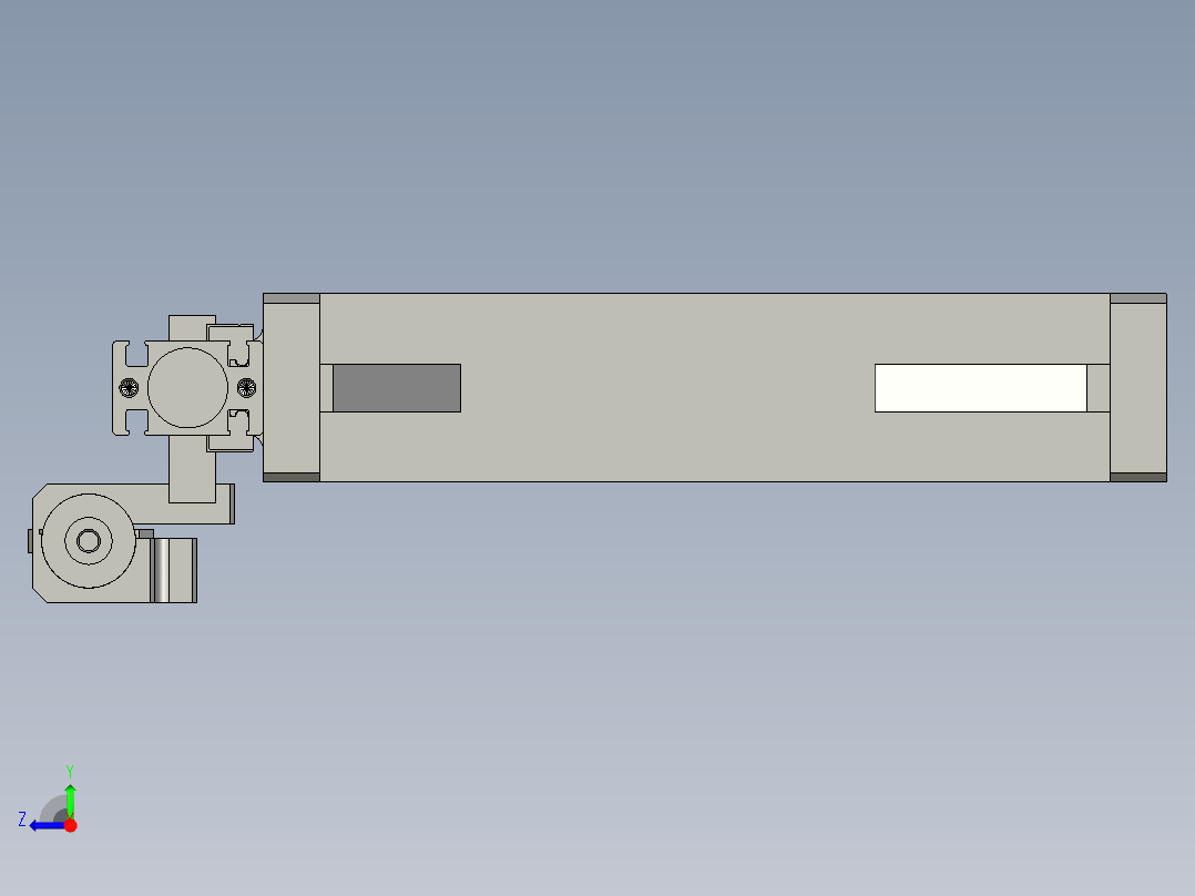 云母绕线机线抹平机构右视图