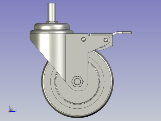 中型轮Z11-03B-100-201G左视缩略图