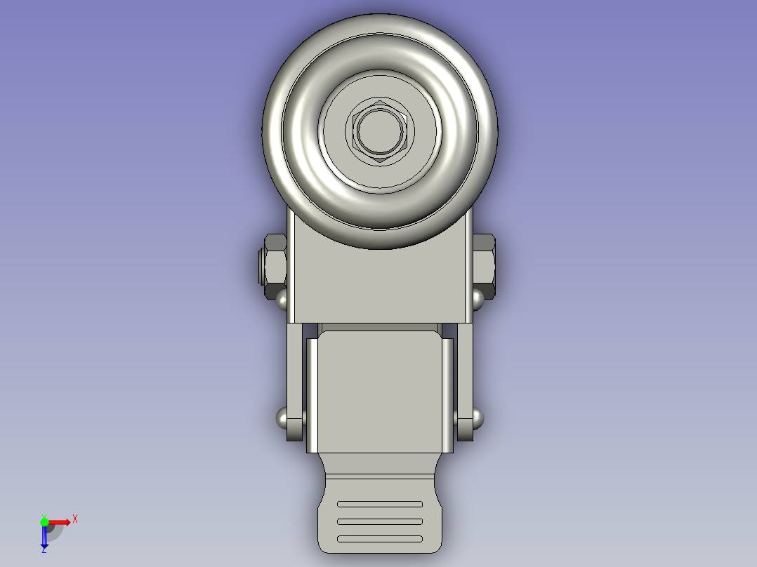 中型轮Z11-03B-100-201G俯视图