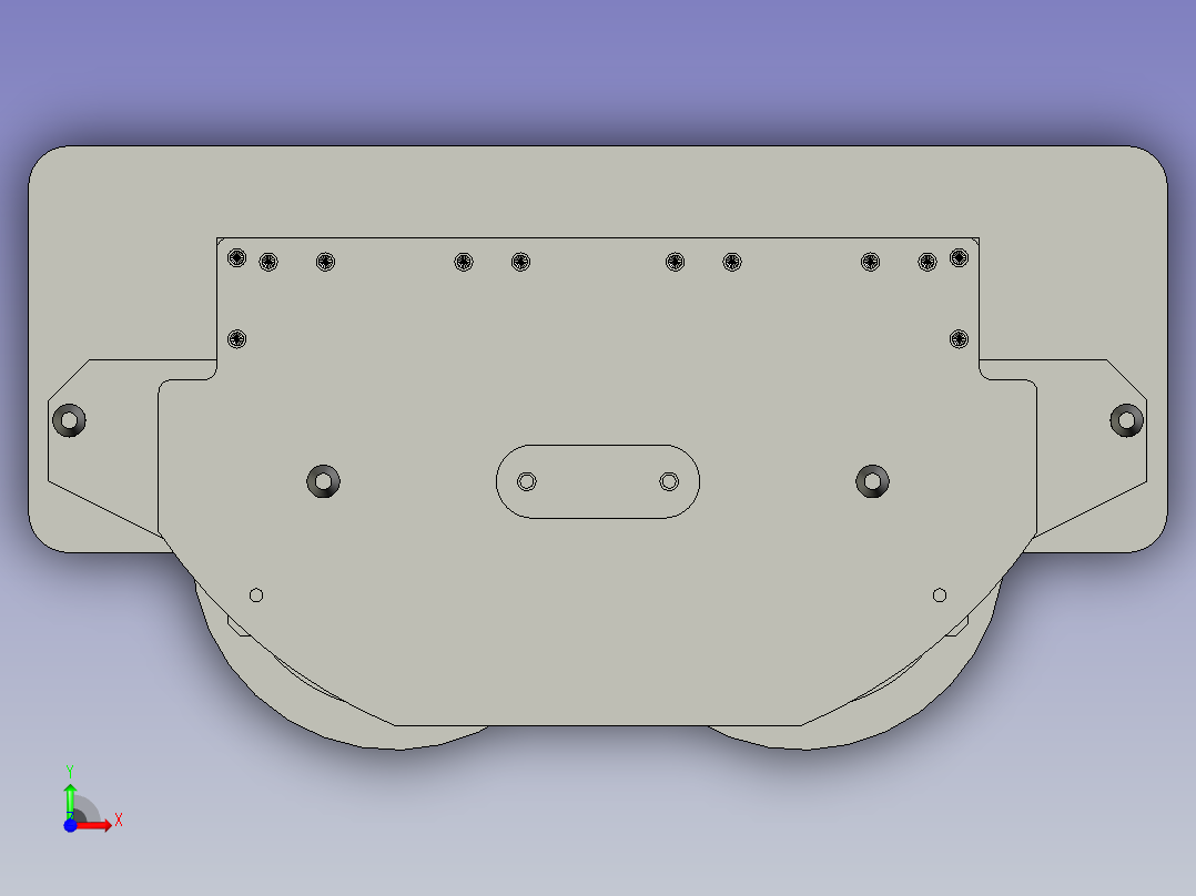 粘尘纸卷压紧总成前视图