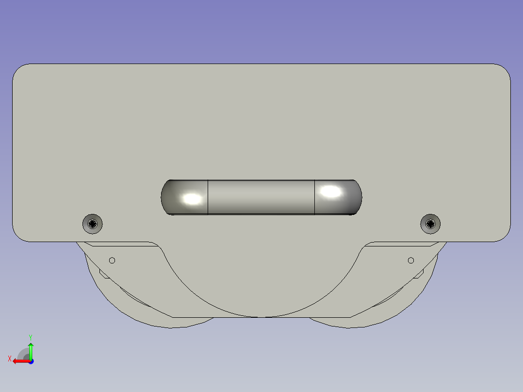 粘尘纸卷压紧总成后视图