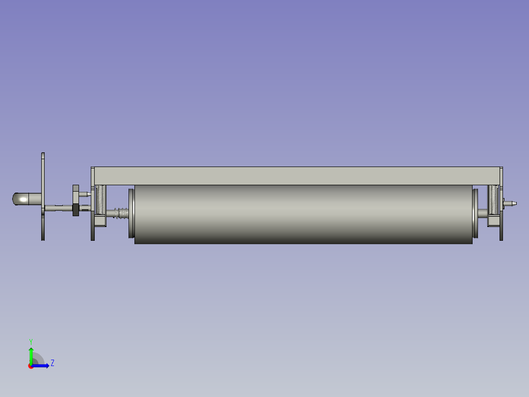 粘尘纸卷压紧总成左视图