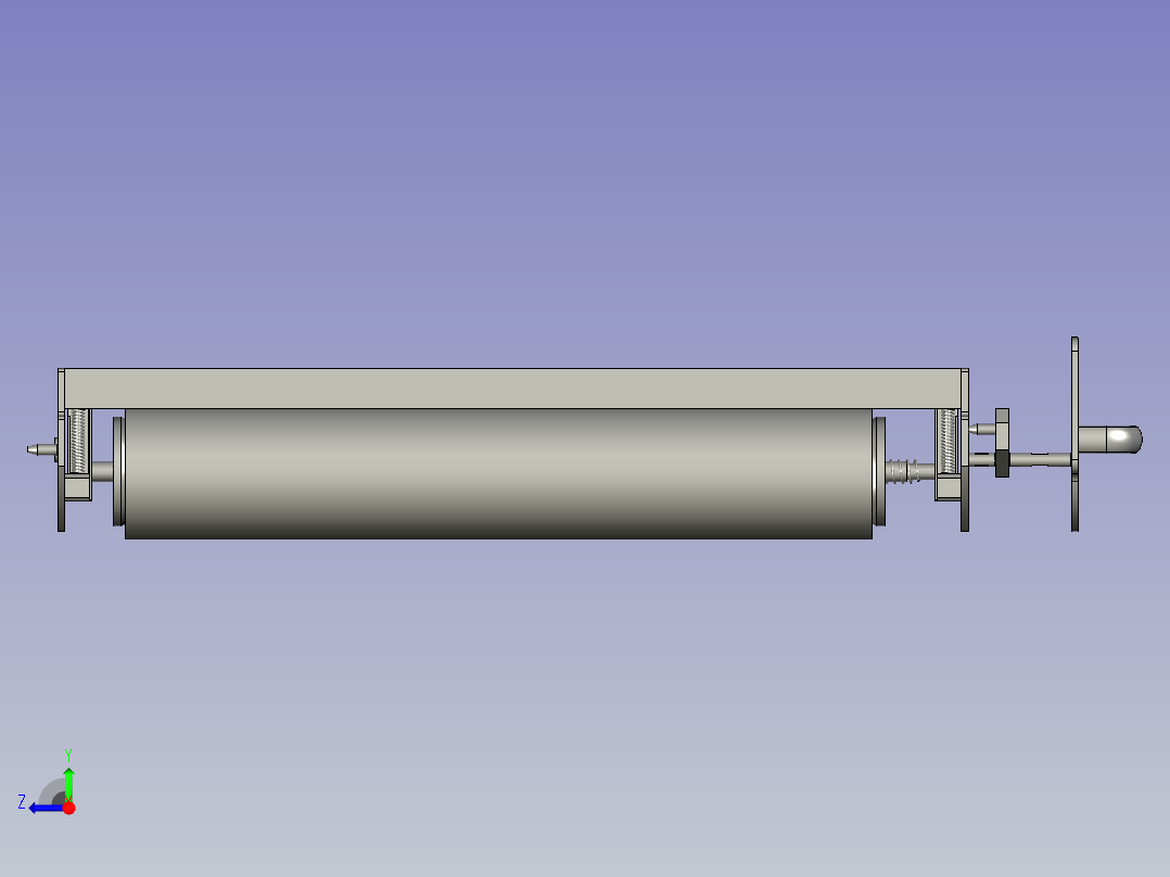 粘尘纸卷压紧总成右视图
