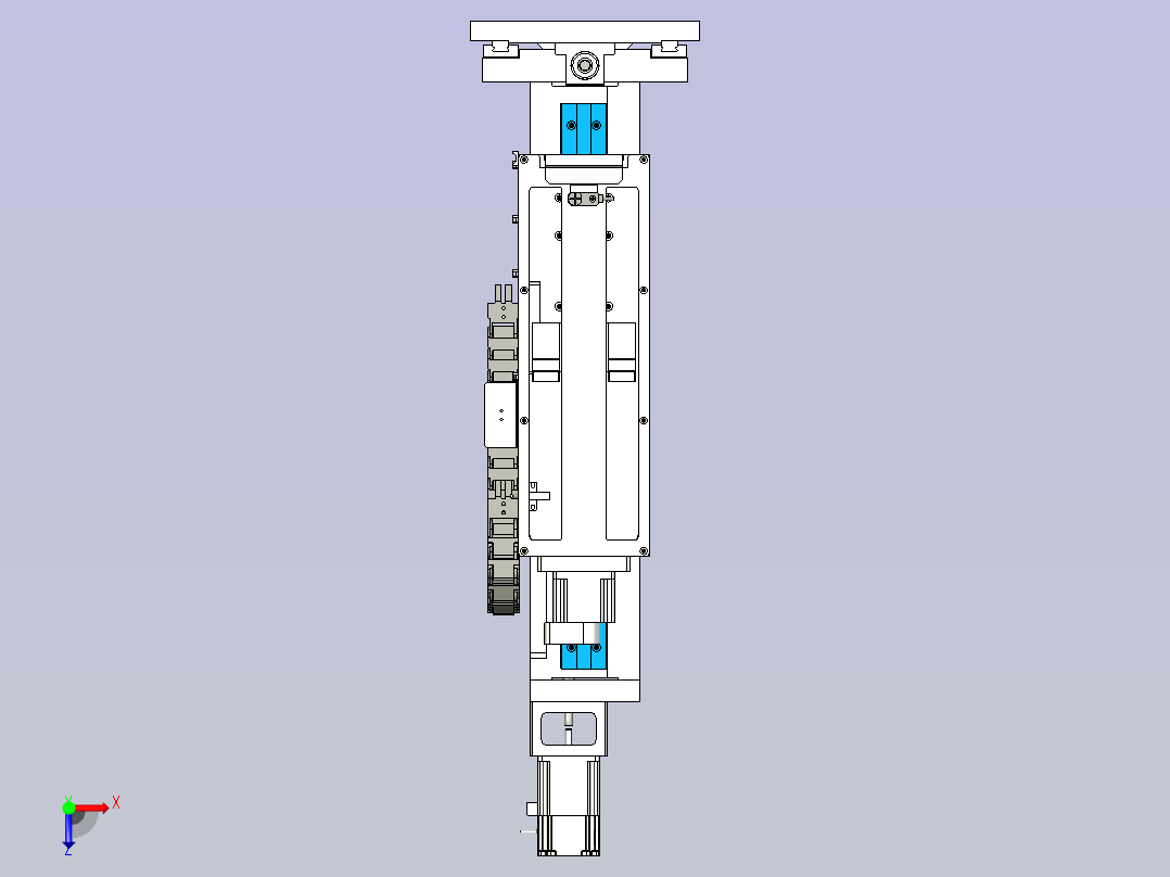 垂直上料机构俯视图
