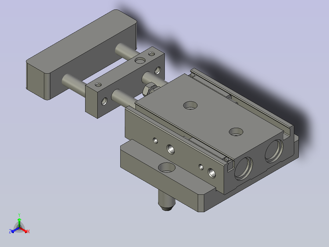 裁切定位组件2正等轴测图