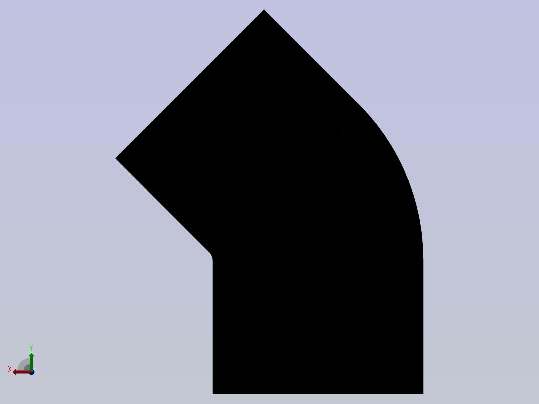 45°弯头(Elbow45°)后视图