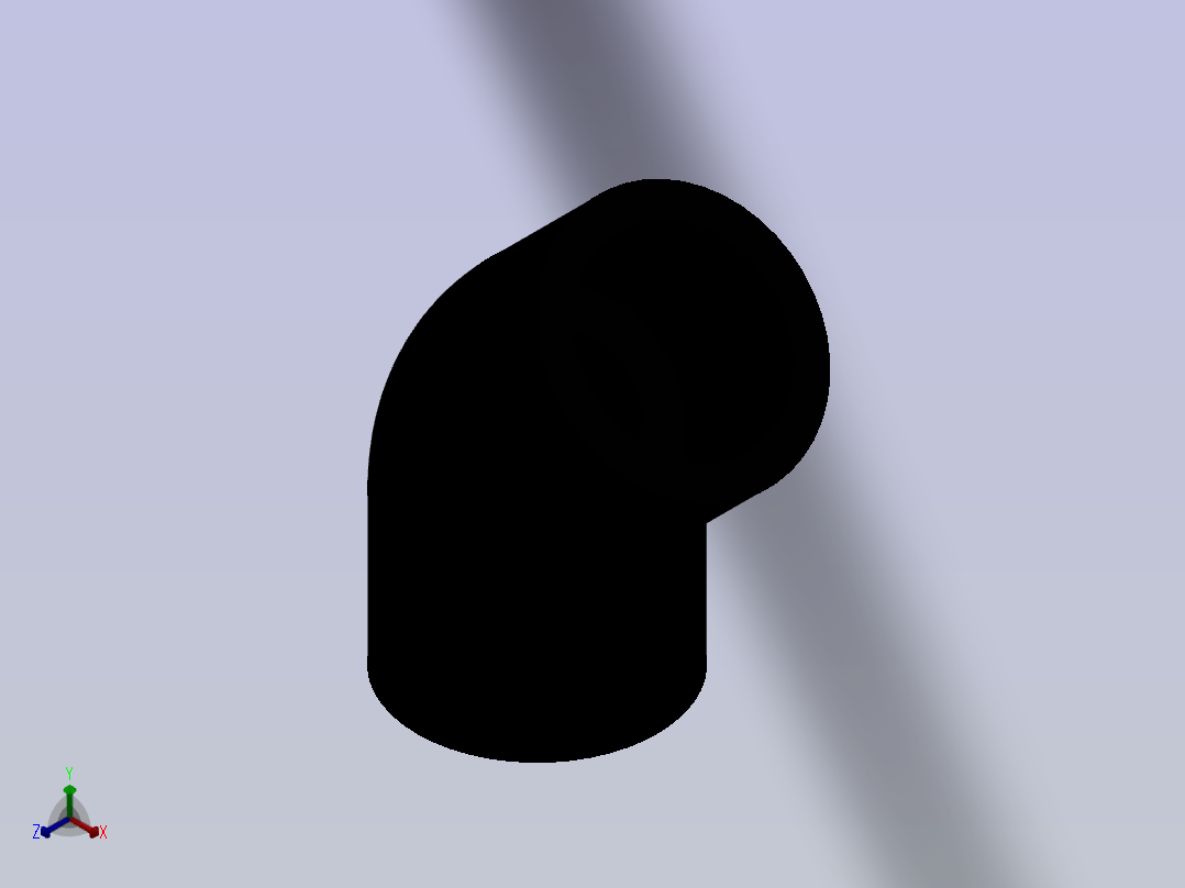 45°弯头(Elbow45°)正等轴测图