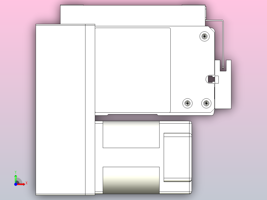 MCB14无尘皮带滑台[MCB14-L40-600-LD-P20-C3]前视图