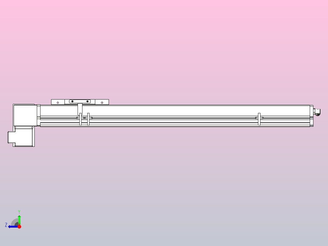 MCB14无尘皮带滑台[MCB14-L40-600-LD-P20-C3]右视图