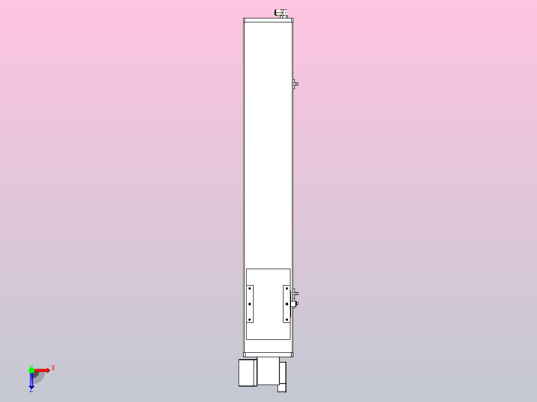 MCB14无尘皮带滑台[MCB14-L40-600-LD-P20-C3]俯视图