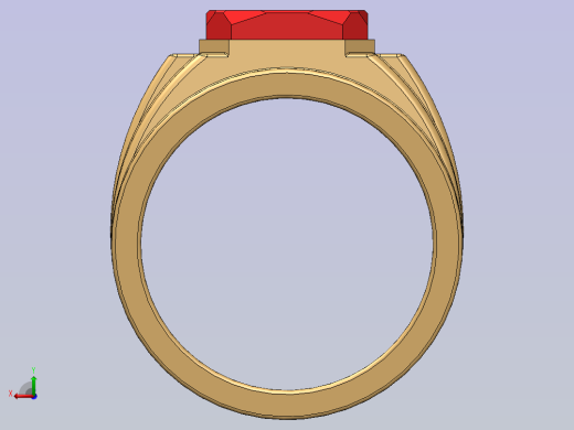 带有黄金设计的戒指后视缩略图