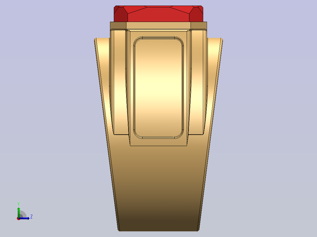 带有黄金设计的戒指左视图