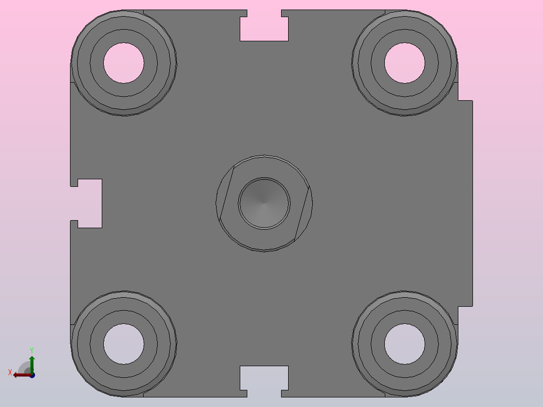 双活塞杆气缸[QADVU-25-35-S2]后视图