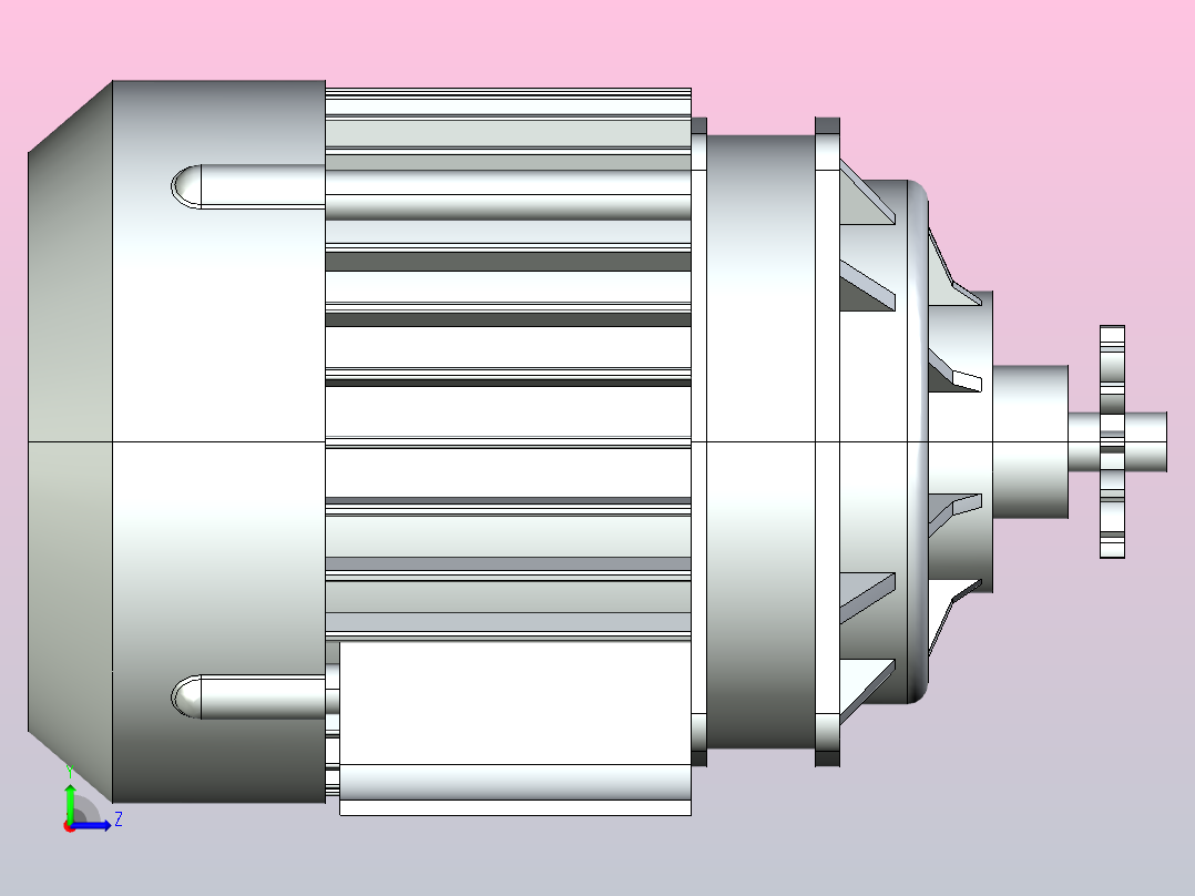 14齿链轮BLDC电机左视图