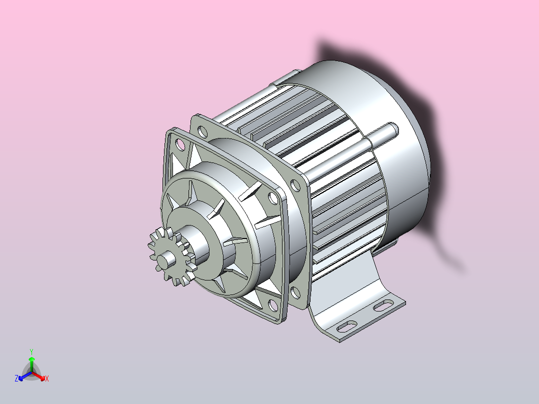 14齿链轮BLDC电机正等轴测图