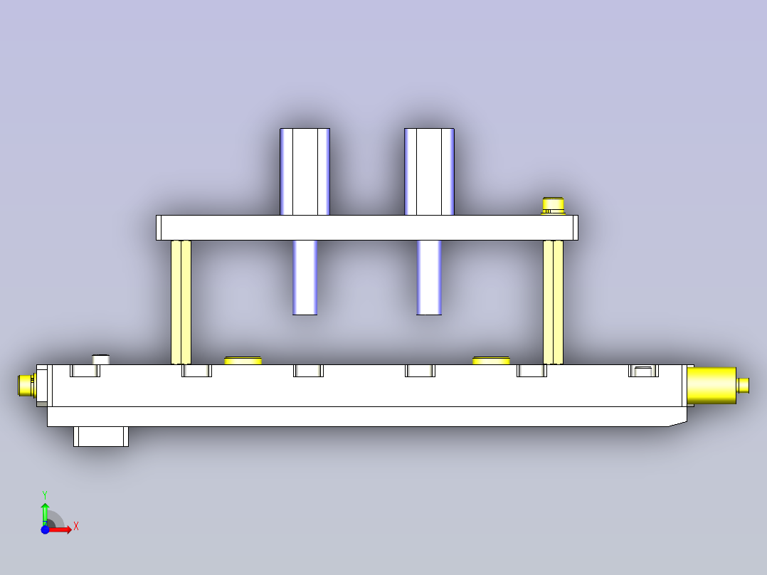 一款链条输送机用托盘3D图纸前视图