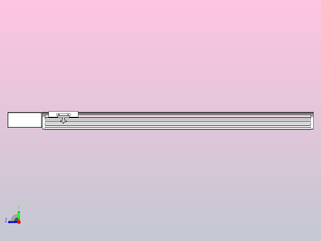 皮带直线轴半封闭可选导轨TPA-HNB-140D-120-L950-MR-Y-P40-N3右视图