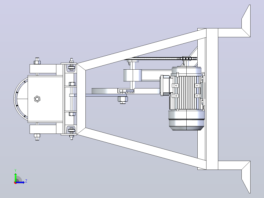 竹制分裂机左视图