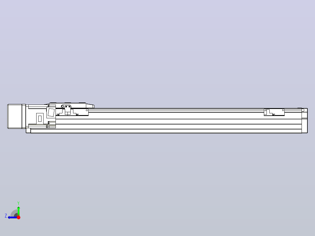 滚珠丝杠直线轴内置导轨TPA-GCR-80-1610C-L500-ML-M40-N3右视图