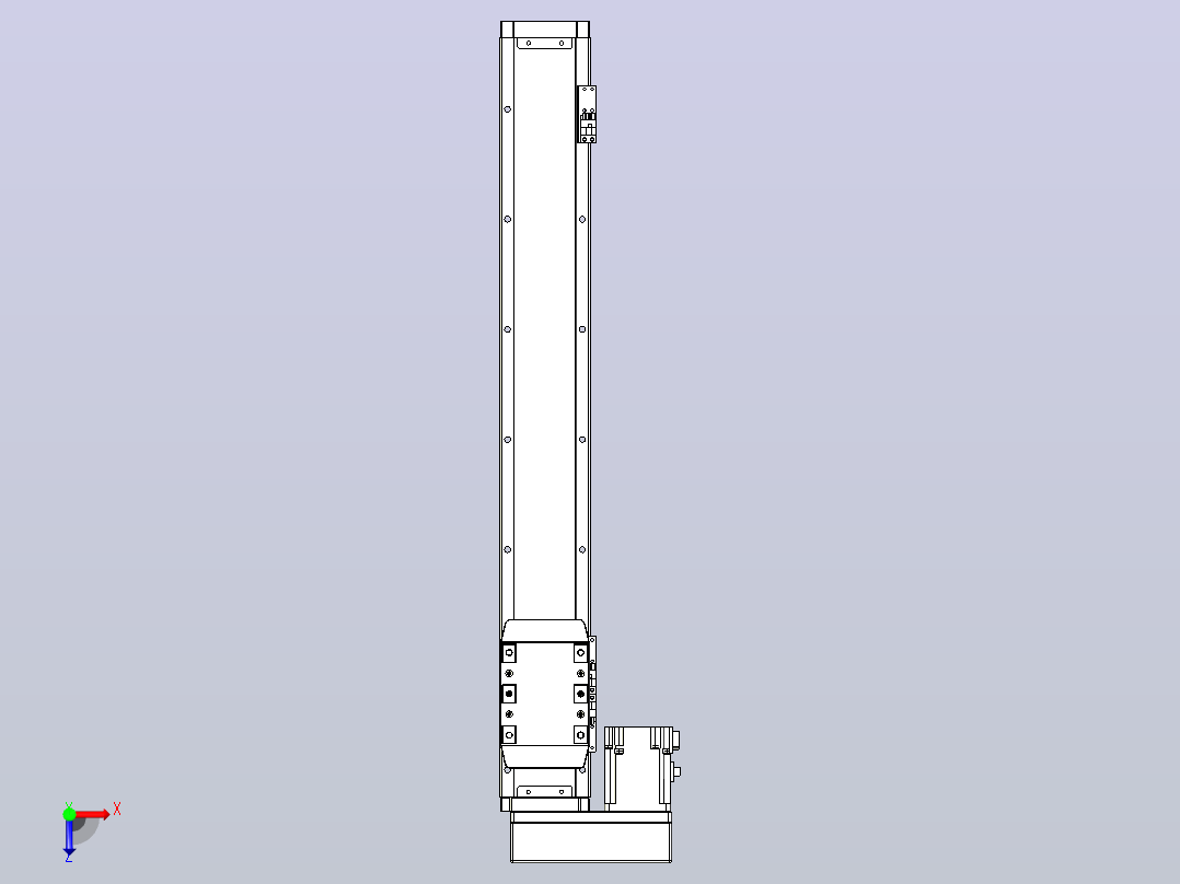 滚珠丝杠直线轴内置导轨TPA-GCR-80-1610C-L500-ML-M40-N3俯视图