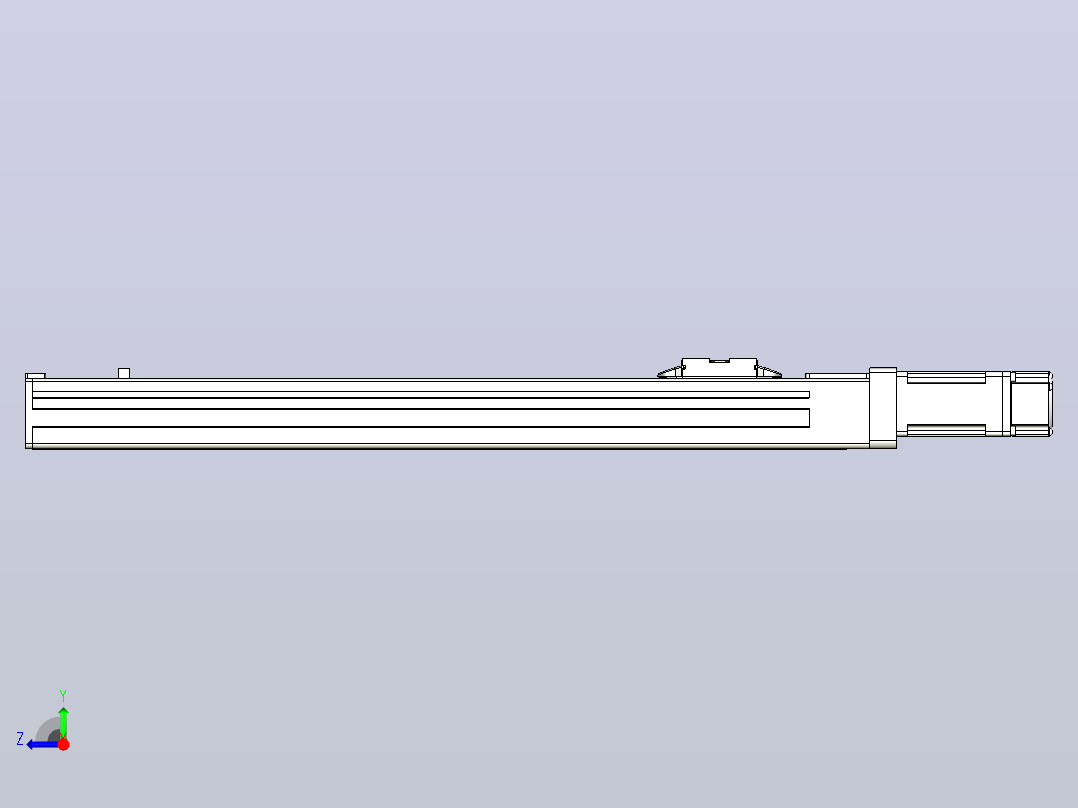 无尘螺杆滑台KCH5M-350-BC-100W-C4右视图