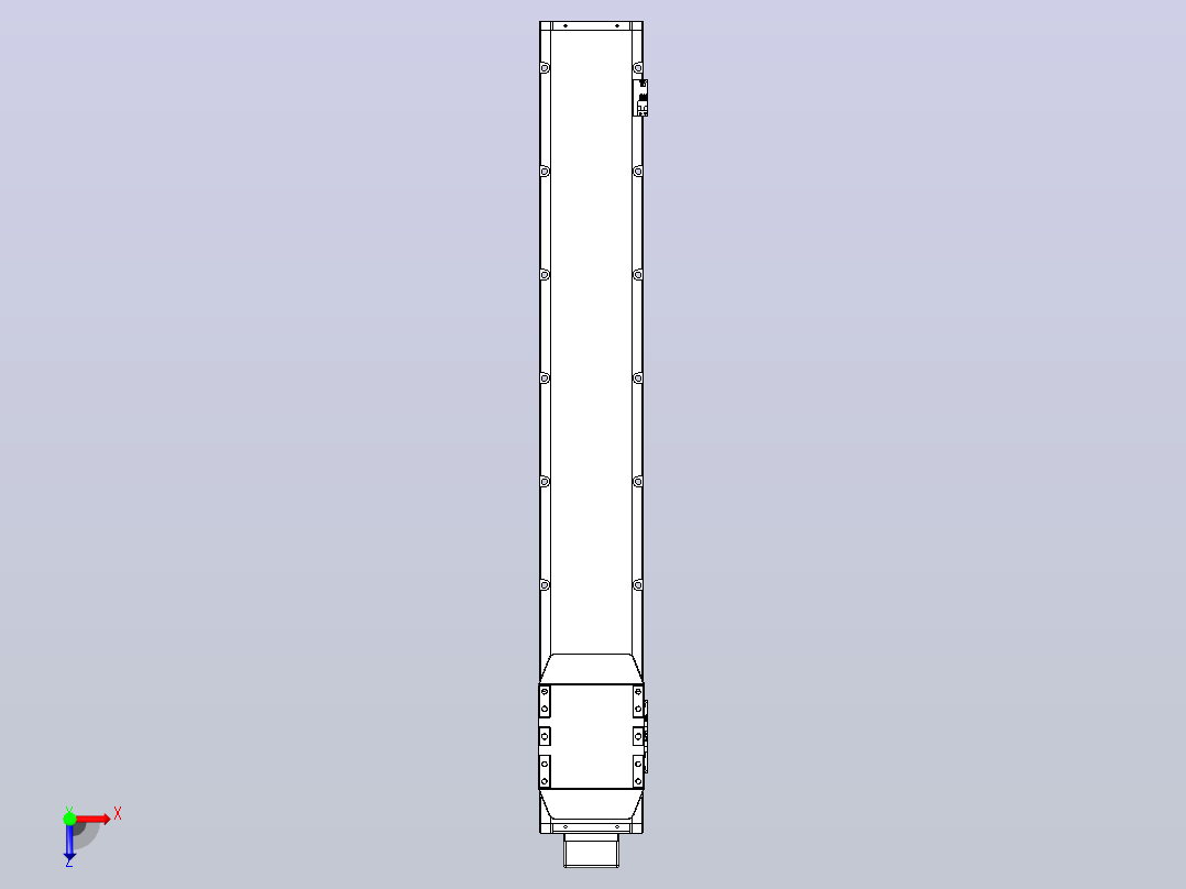 滚珠丝杠直线轴内置导轨TPA-GCR-150-2010C-L900-MP-M75-N3俯视图