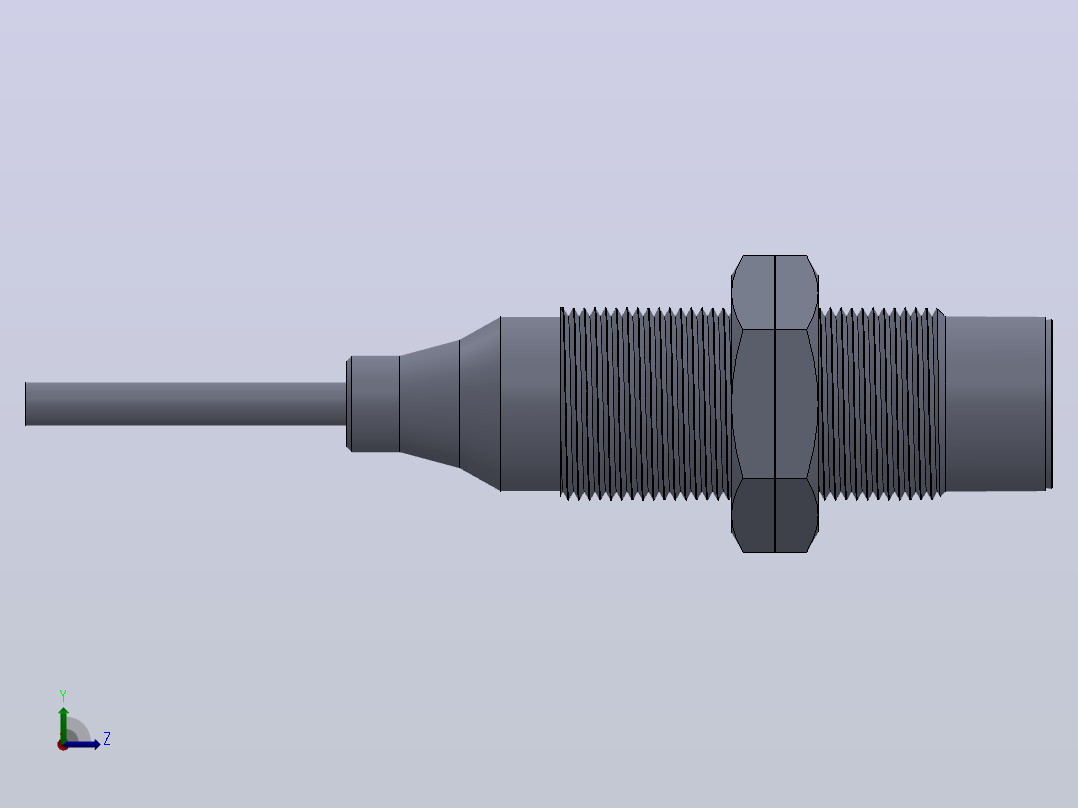 E2B-M18KN10-M1(E2B-M18KN16-M1)[E2B-M18KN10-M1]欧姆龙接近开关，微动开关，光电传感器左视图