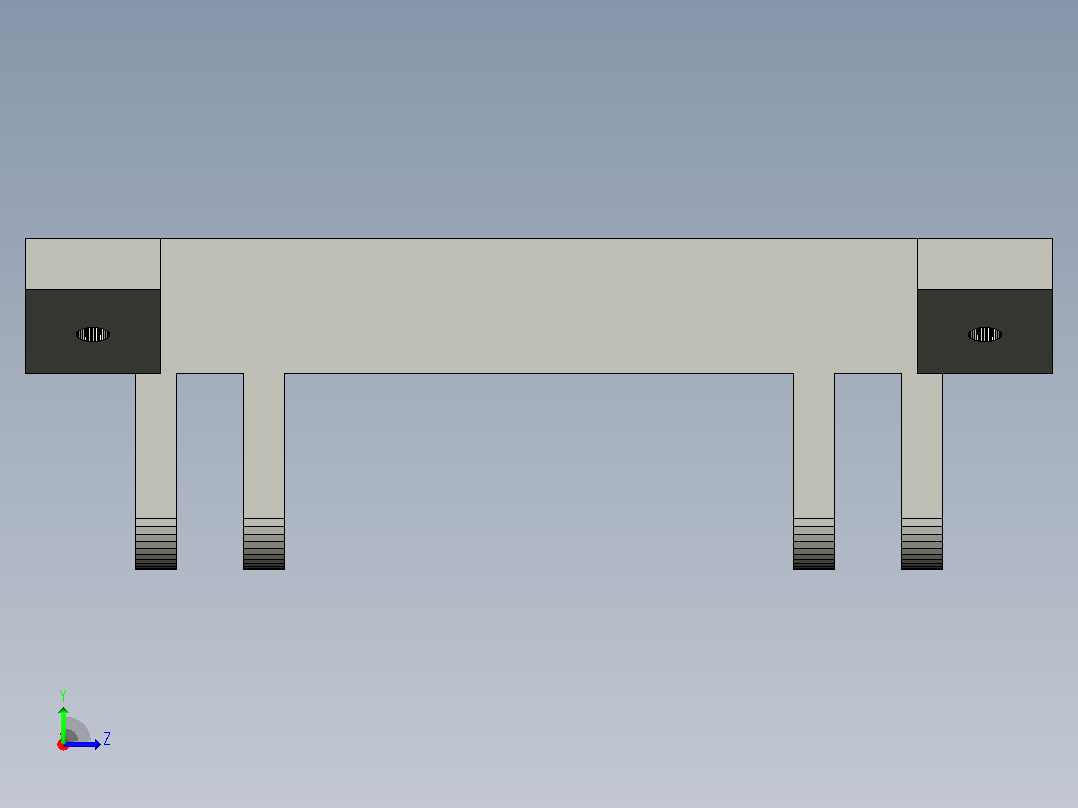 ROFI双足机器人3D模型左视图