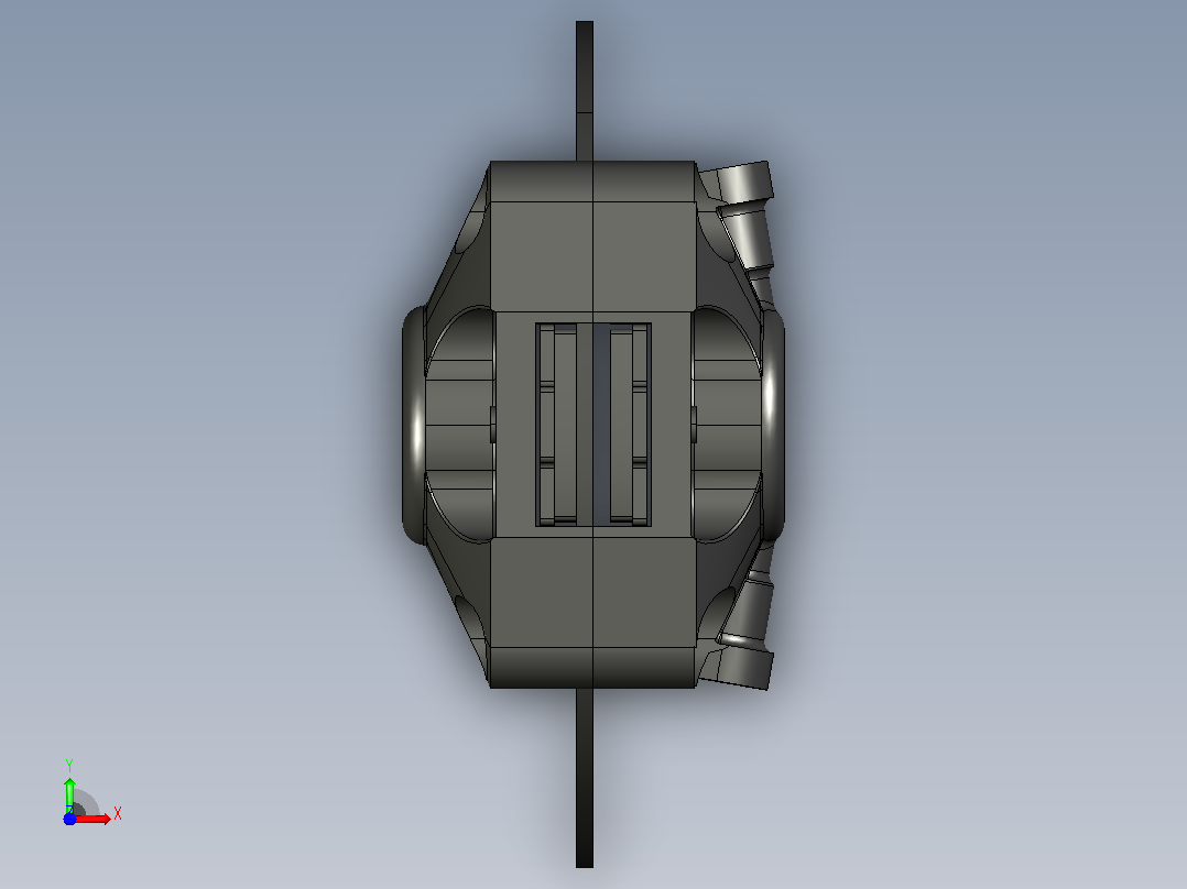 solidworks中的制动盘卡钳前视图