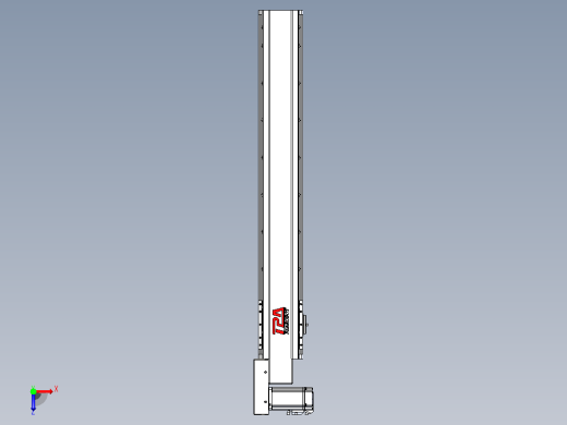 皮带直线轴半封闭可选导轨TPA-HNB-120D-110-L700-ML-C-P40-N3俯视缩略图