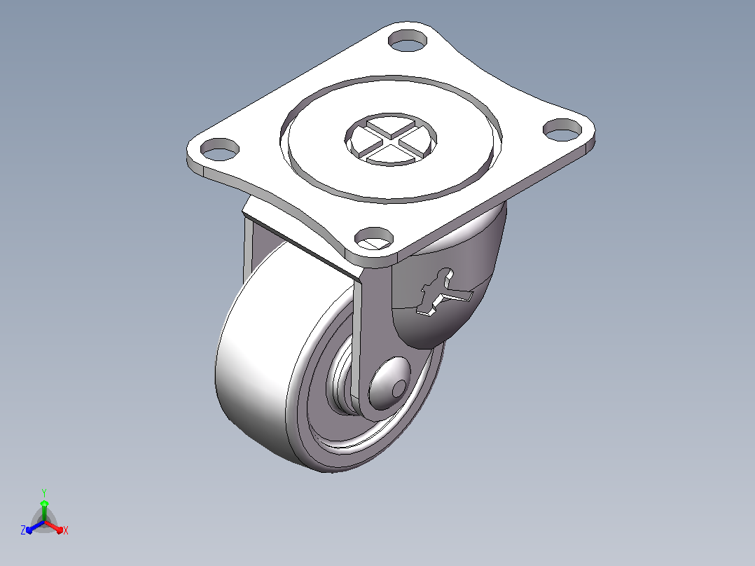 脚轮PARTserver50500606正等轴测图