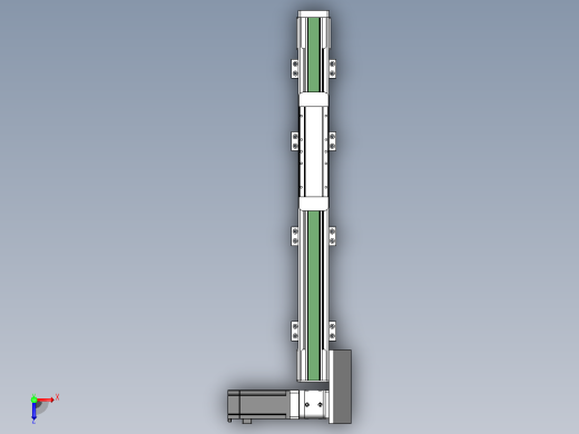 DMEB65L-LBCR欧规同步带模组直线模组（电机左后折）[DMEB65L-L15S350-DT400-C2U-LBCR]俯视缩略图