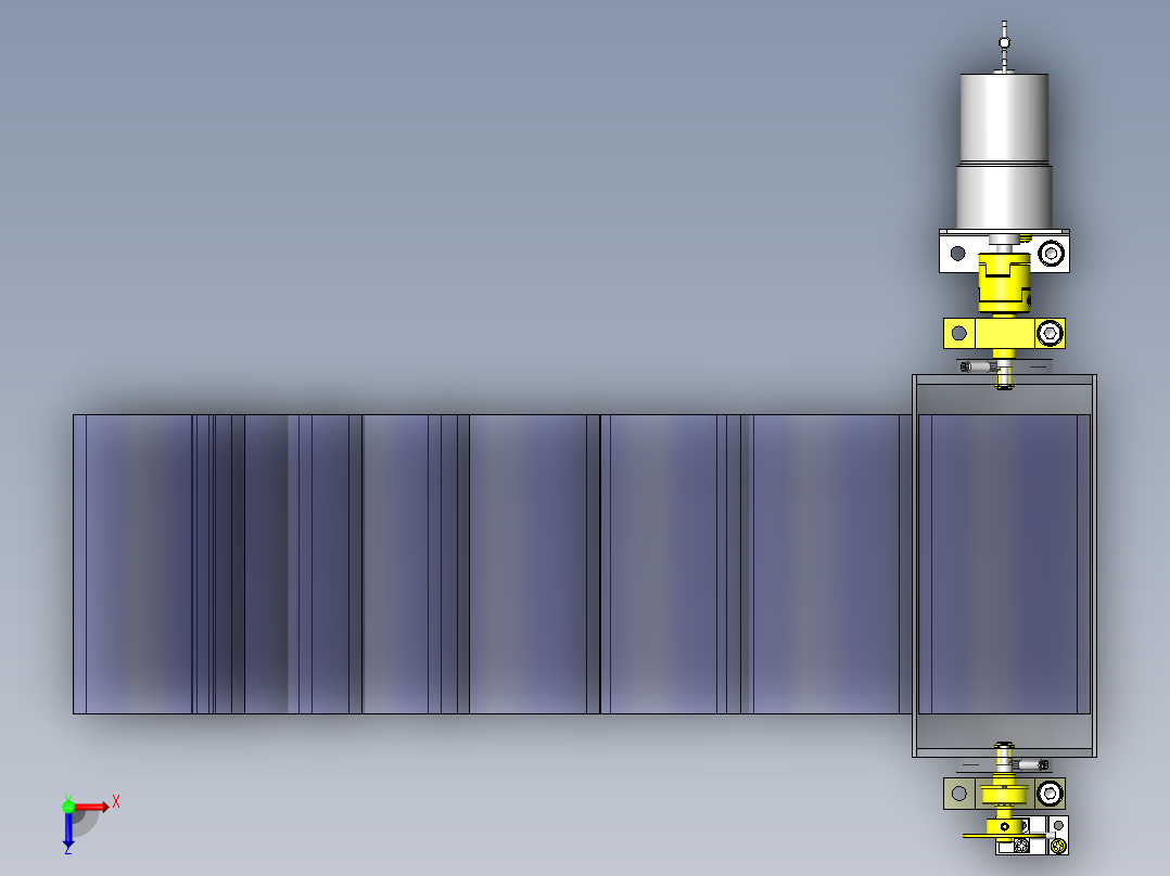顶出机构俯视图