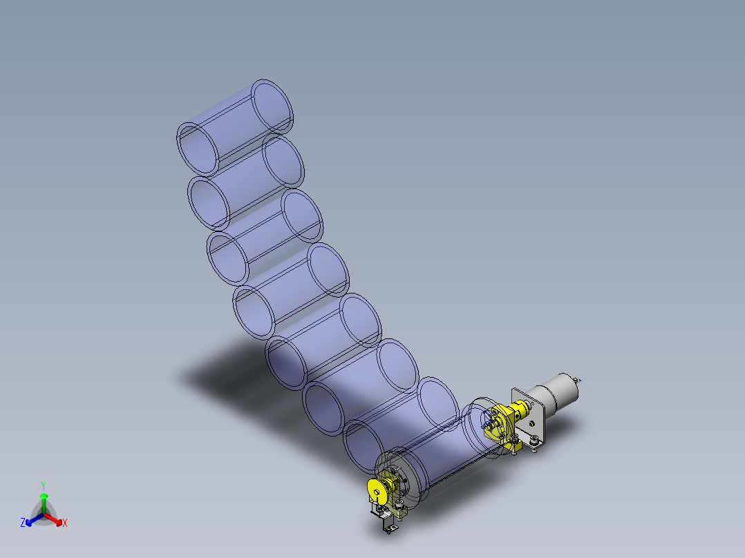 顶出机构正等轴测图