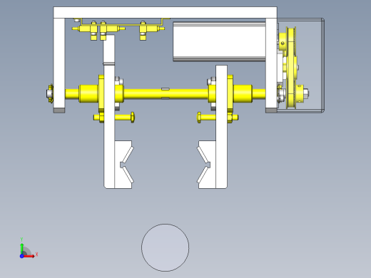 对应异形直径工件的卡盘组件前视缩略图