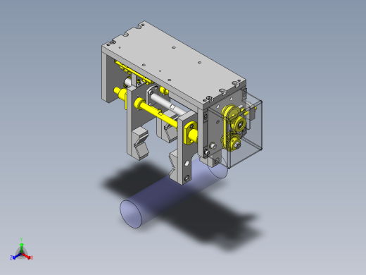 对应异形直径工件的卡盘组件正等轴测缩略图